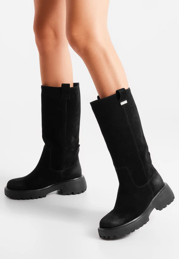 Platform boots - black