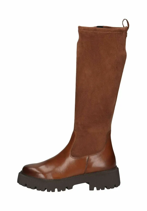 Platform boots - cognac comb