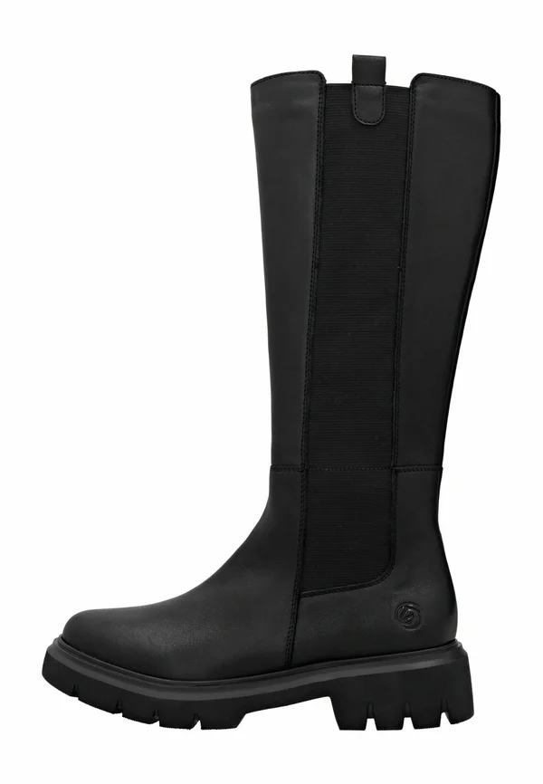 Platform boots - schwarz schwarz schwarz