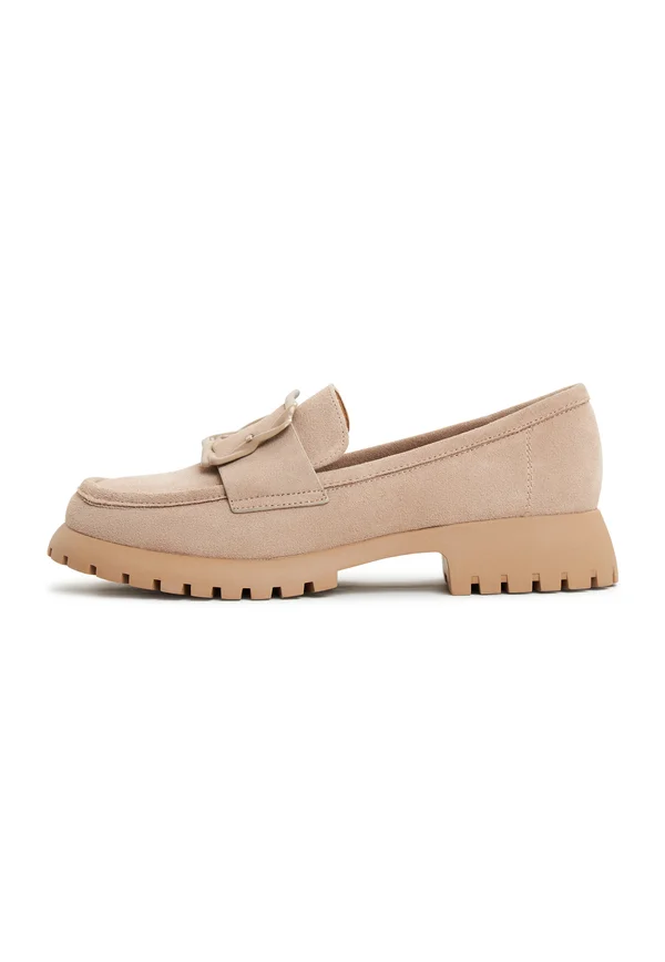 PLATFORM LOAFERS - Slip-ons - beige