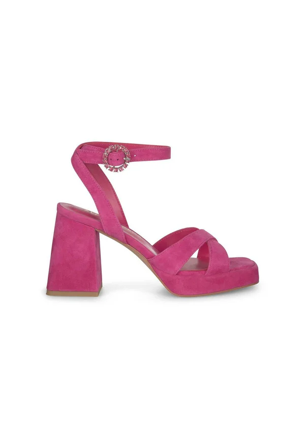Platform sandals - fucsia jaspeado