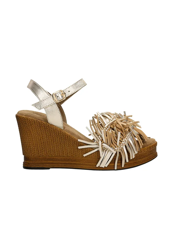 Platform sandals - gold coloured