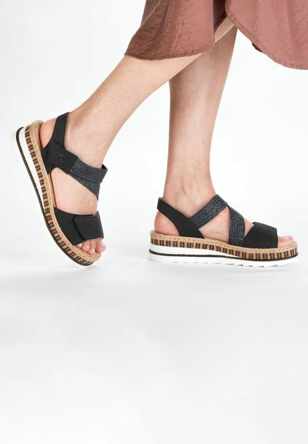 Platform sandals - pazifik