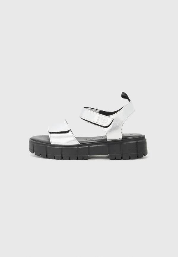 Platform sandals - silver-coloured