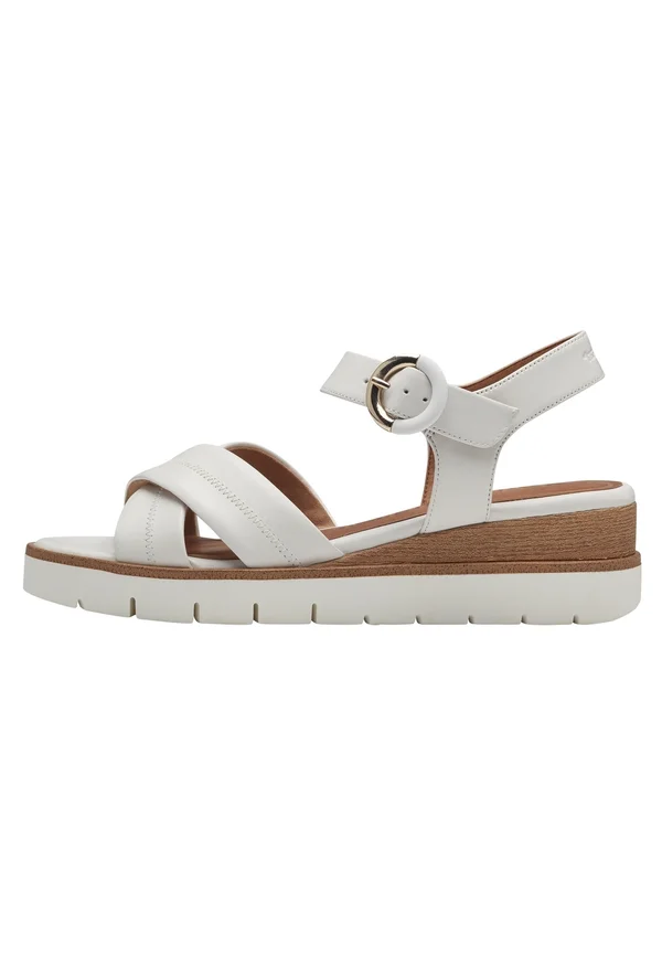 Platform sandals - white leather