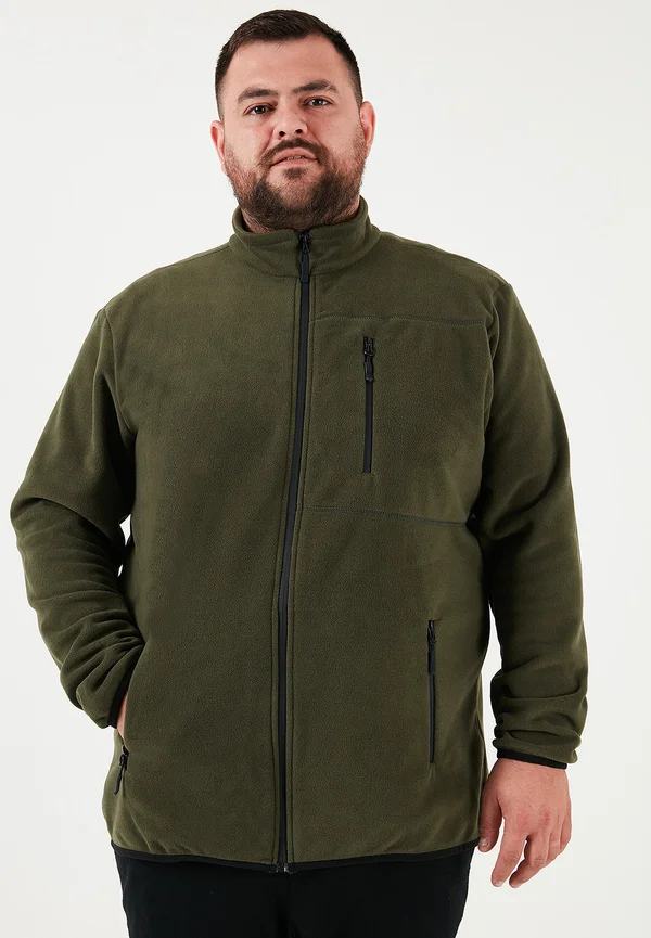 PLUS SIZE - Fleece jacket - khaki