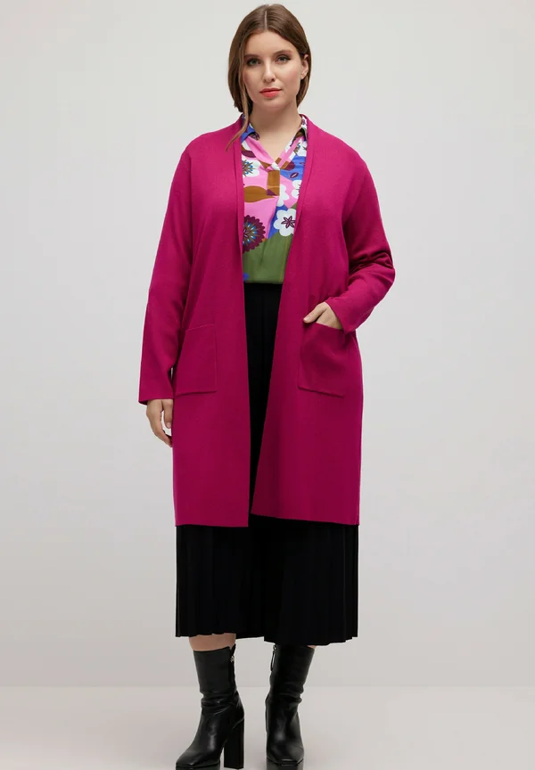 PLUS SIZE LONG OPEN FRONT - Cardigan