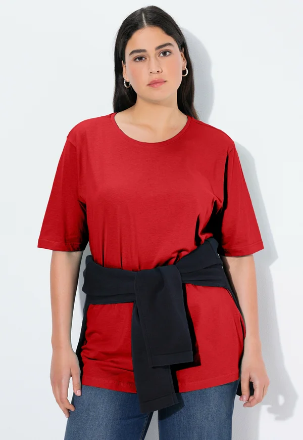 PLUS SIZE SHORT SLEEVE TEE  - Basic T-shirt - salsa