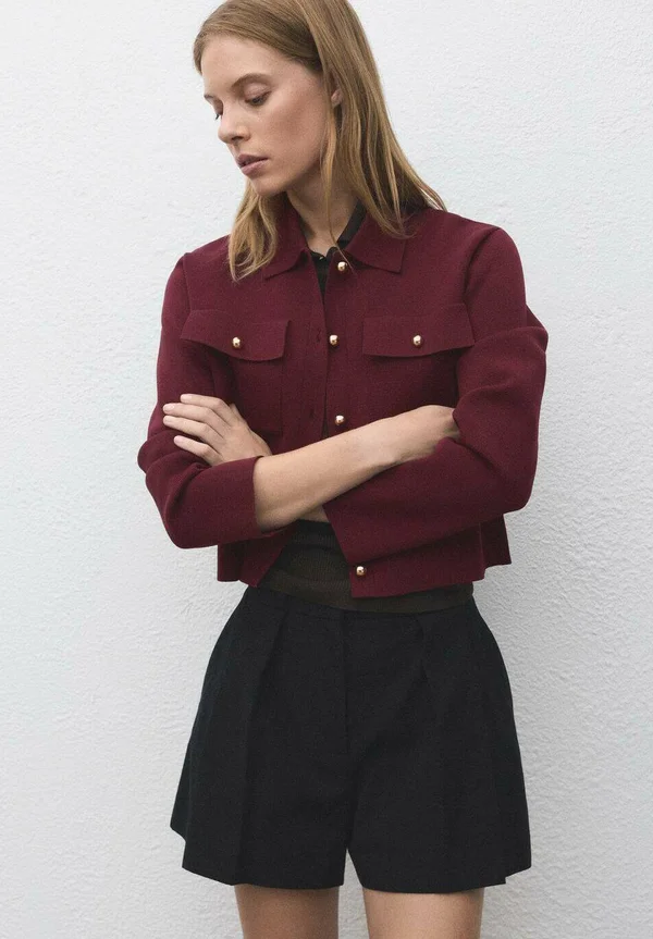 POCKET - Cardigan - bordeaux