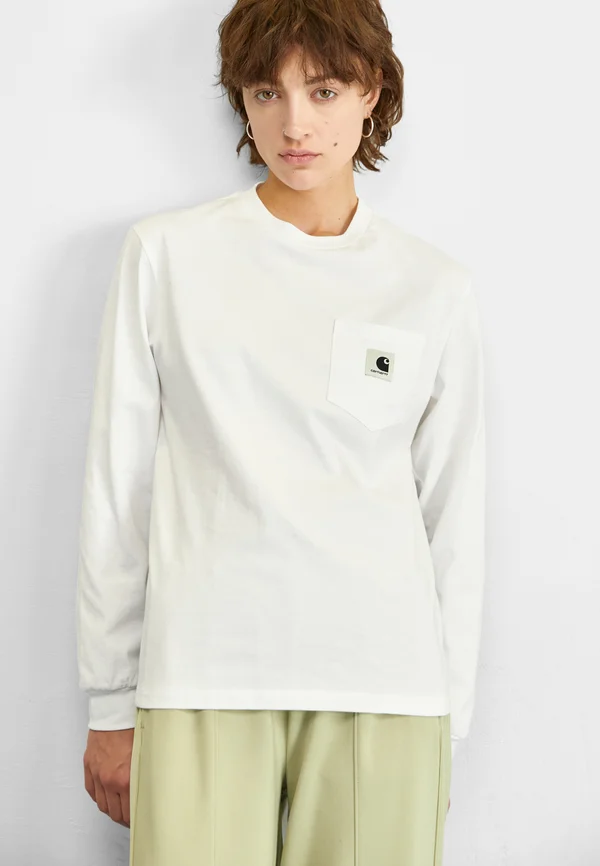 POCKET - Long sleeved top - white