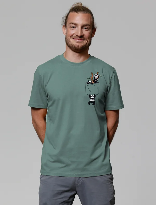 POCKET PANDAS - Print T-shirt - green bay