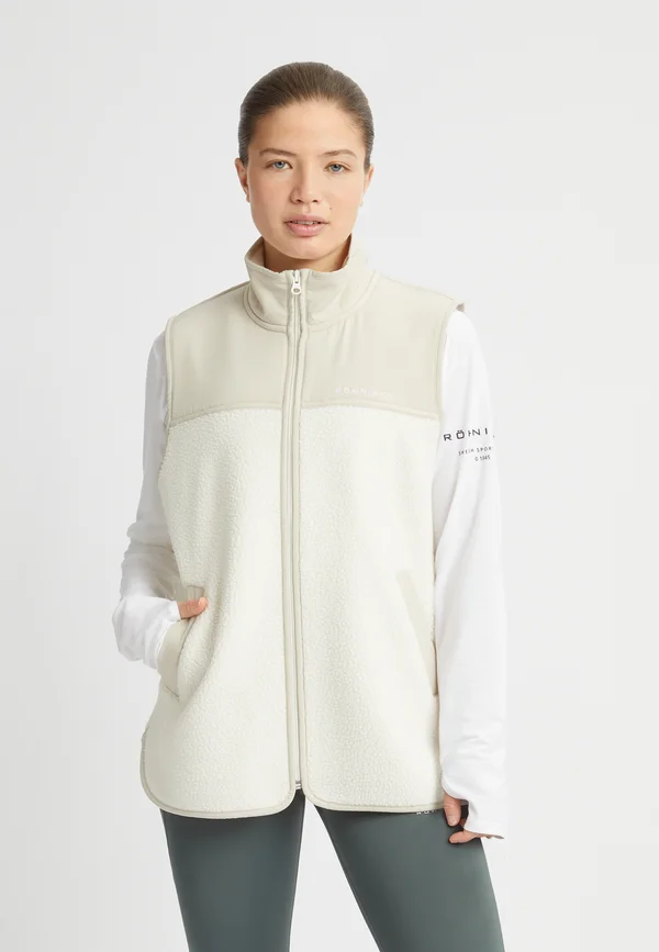 POHOEBE PILE - Waistcoat - peyote beige