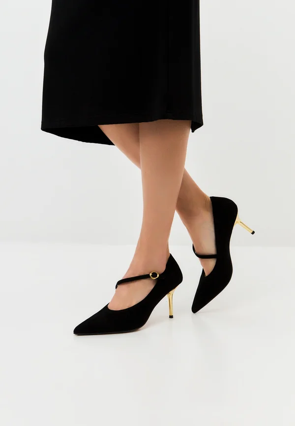 POINTED TOE - High heels - black gold