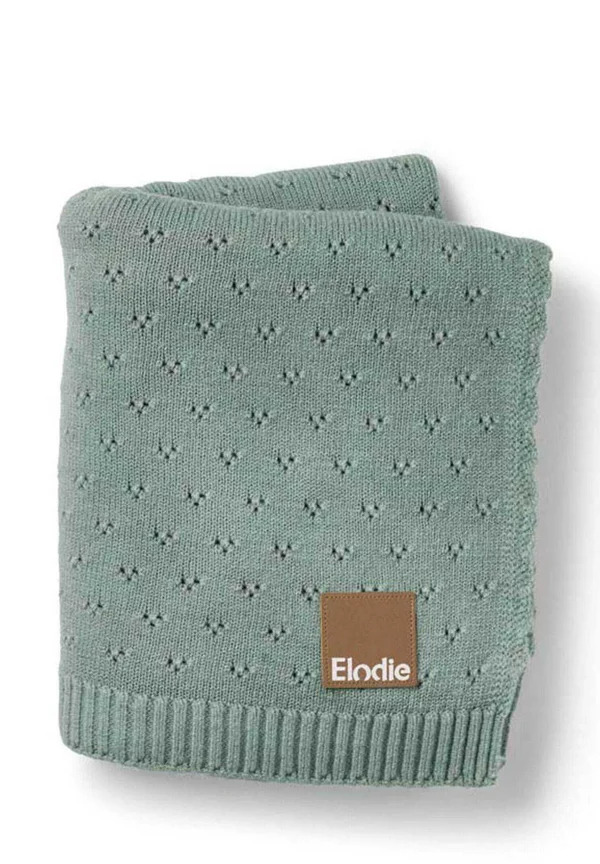 Pointelle - Baby blanket - pebble green