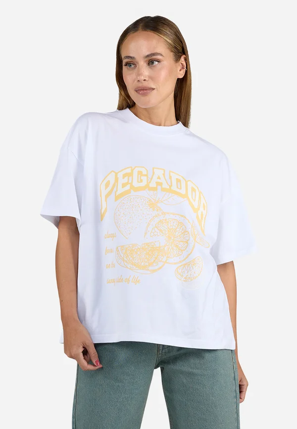 POLLY HEAVY OVERSIZED TEE - Print T-shirt - white