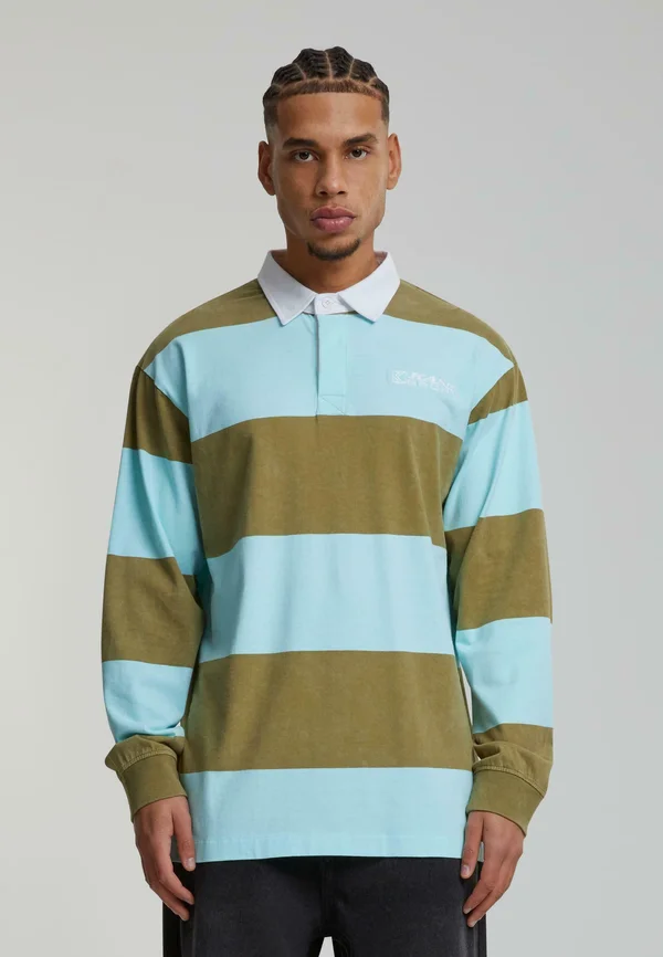 Polo shirt - olive light blue