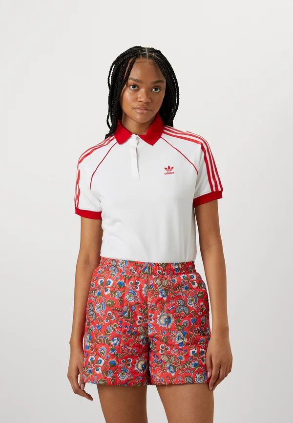 Polo shirt - white/better scarlet
