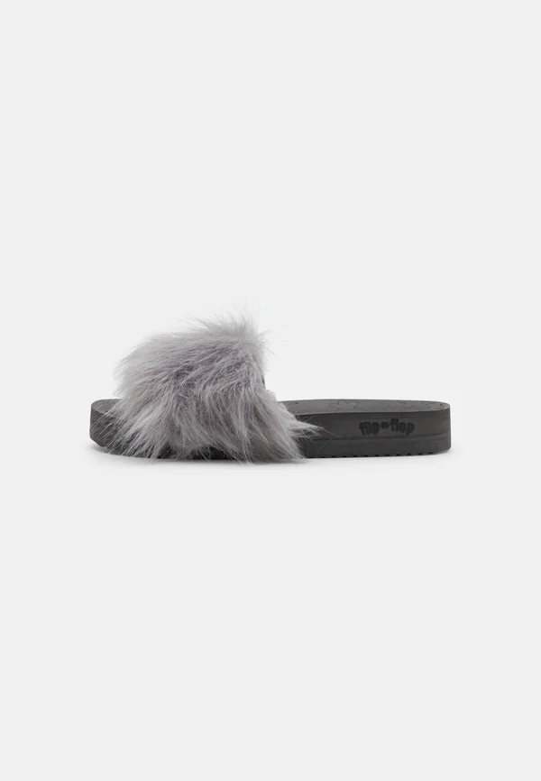 POOL HAIRY STRAP - Slippers - dark grey