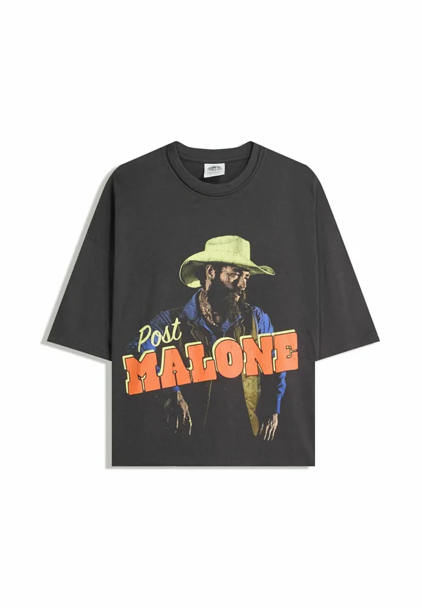 POST MALONE  - Print T-shirt - mottled dark grey