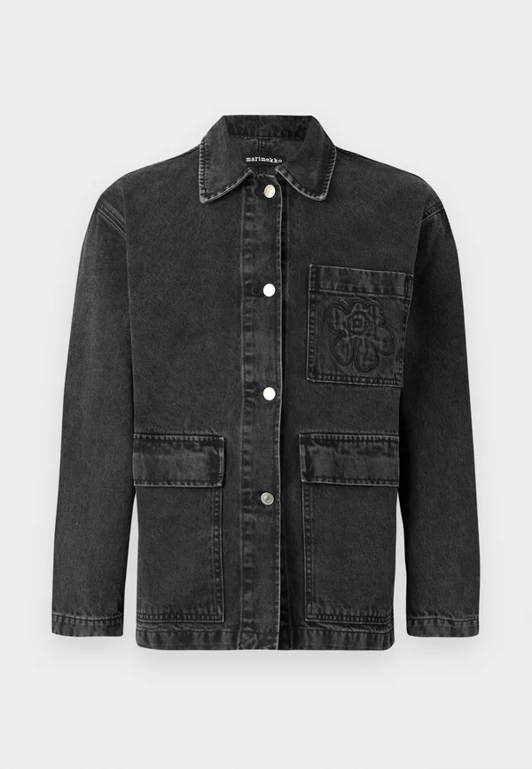 POWERI UNISEX - Denim jacket - washed black