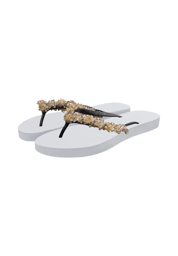 PRECIOUS BLOOM  - T-bar sandals - white