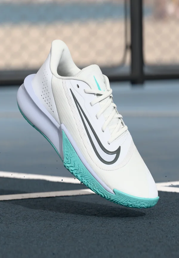PRECISION VII - Basketball shoes - white/iron grey/ghost/dynamic turquoise