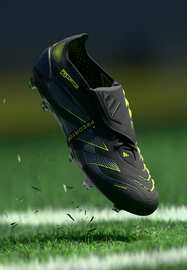 PREDATOR ELITE FOLD-OVER TONGUE FIRM GROUND FOOTBALL BOOTS - Firm-ground football boots - core black lucid lemon