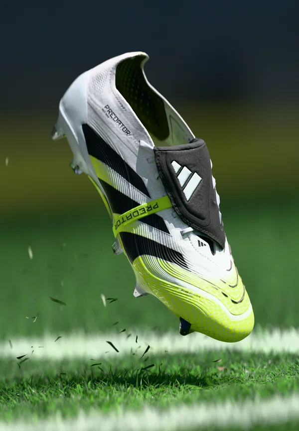 PREDATOR ELITE FOLD-OVER TONGUE SOFT GROUND FOOTBALL BOOTS - Firm-ground football boots - footwear white/core black/lucid lemon