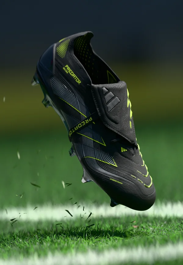 PREDATOR ELITE FOLD-OVER TONGUE SOFT GROUND FOOTBALL BOOTS - Firm-ground football boots - core black/lucid lemon