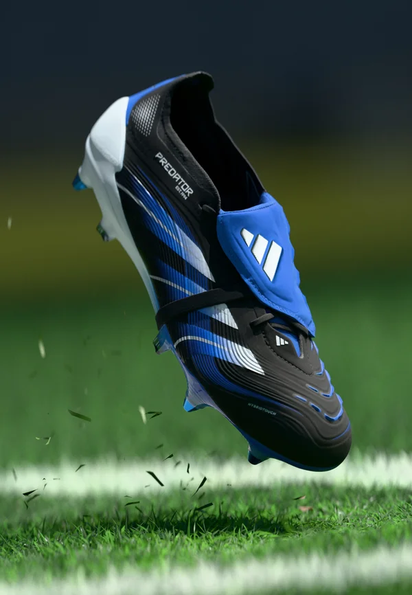 PREDATOR ELITE FOLD-OVER TONGUE SOFT GROUND FOOTBALL BOOTS - Soft-ground football boots - core black/footwear white/glory blue