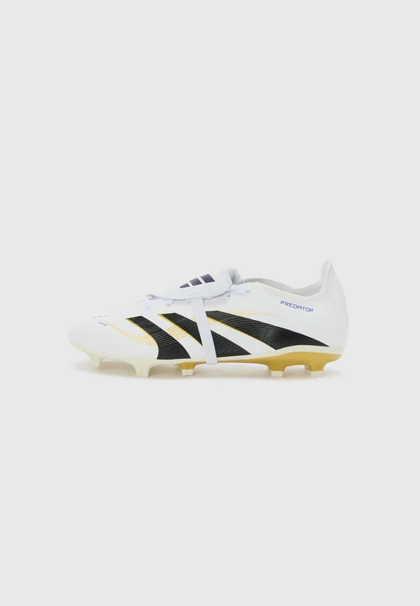 PREDATOR LEAGUE FOLD-OVER TONGUE FIRM GROUND/MULTI GROUND FOOTBALL BOOTS - Firm-ground football boots - white/core black/gold-coloured