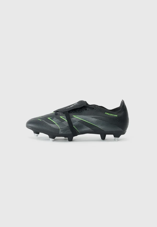 PREDATOR LEAGUE FOLD-OVER TONGUE SOFT GROUND FOOTBALL BOOTS - Soft-ground football boots - core black/carbon/lucid lemon