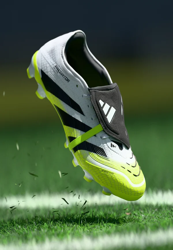 PREDATOR PRO FOLD-OVER TONGUE MULTI GROUND FOOTBALL BOOTS - Firm-ground football boots - white/core black/lucid lemon