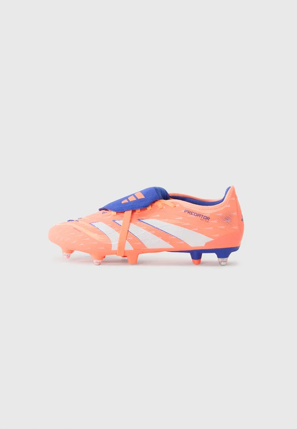 PREDATOR PRO FOLD-OVER TONGUE SOFT GROUND FOOTBALL BOOTS - Soft-ground football boots - signal coral/white/beam orange