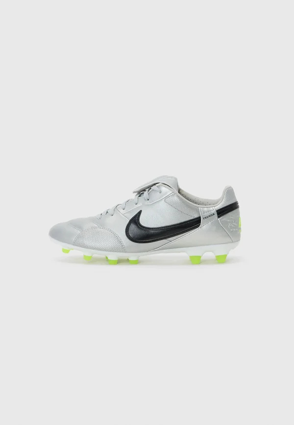 PREMIER III - Firm-ground football boots - metallic silver-coloured/volt black