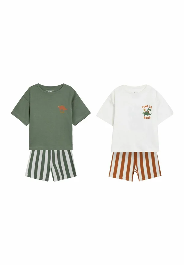 PRINT 2 PACK SET - Pyjama set - stone