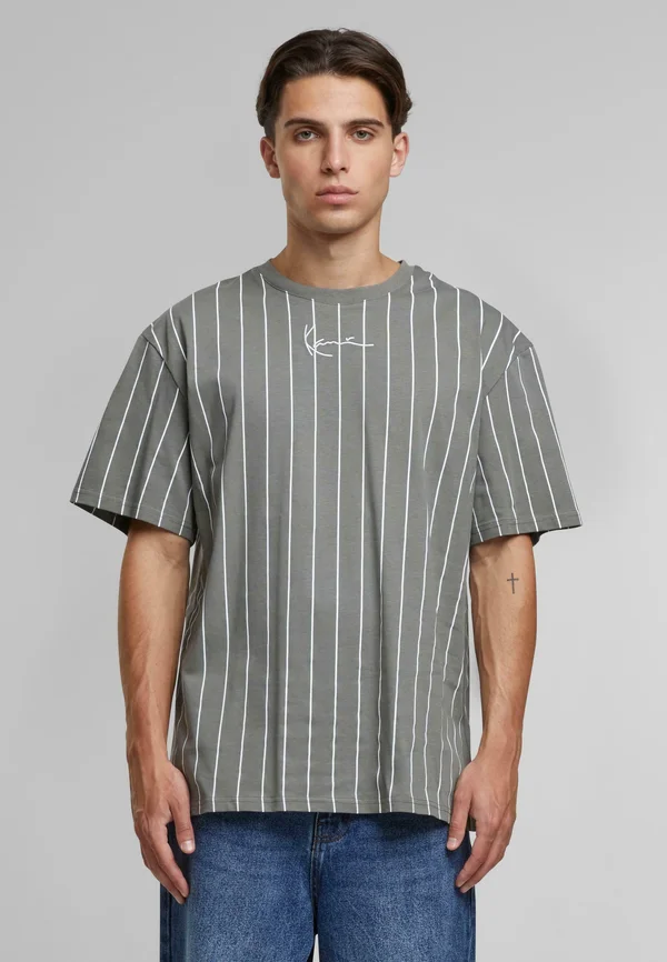 Print T-shirt - anthracite white