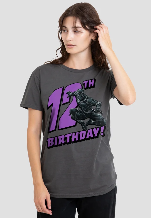 Print T-shirt - anthracite