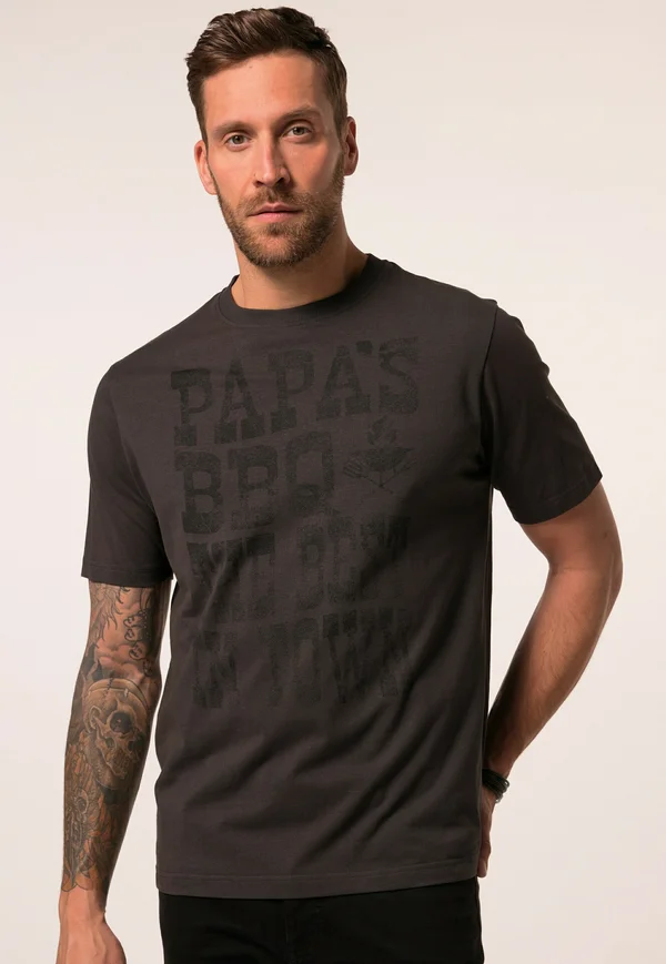 Print T-shirt - anthracite