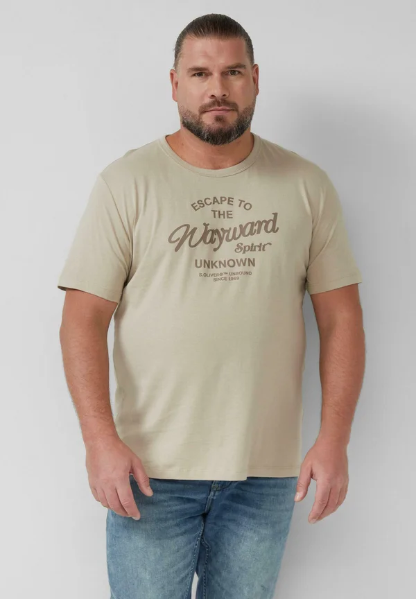 Print T-shirt - beige