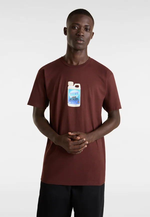 Print T-shirt - bitter chocolate