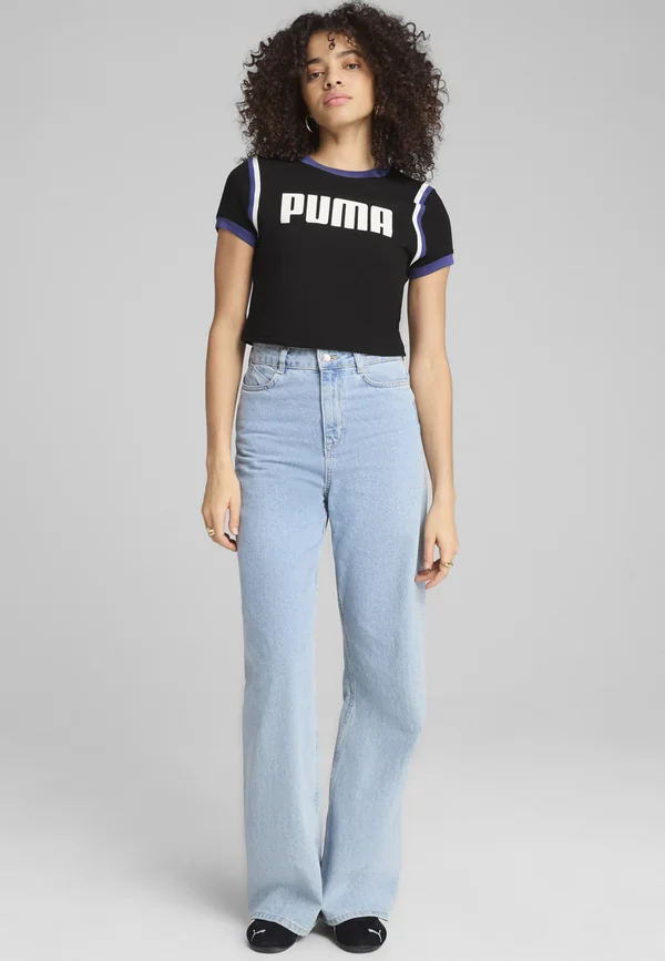 Print T-shirt - black white