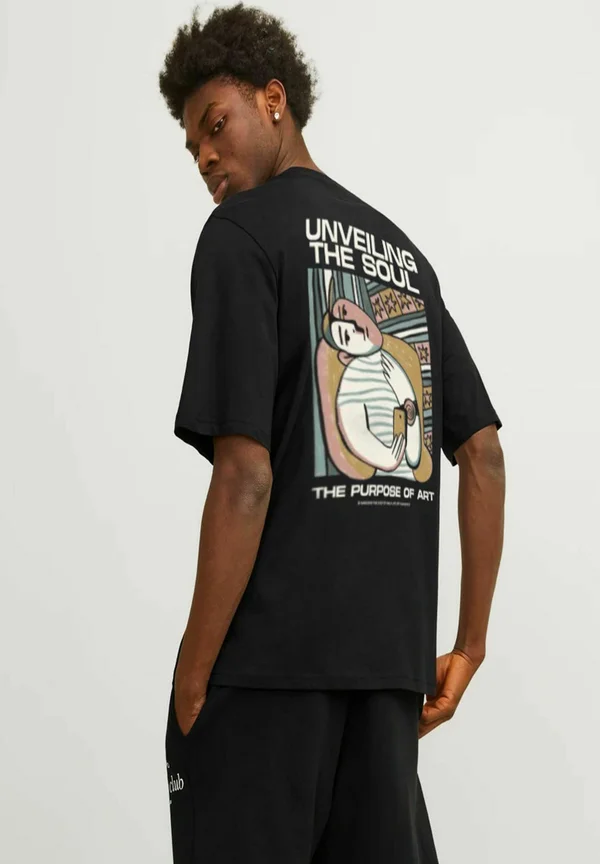 Print T-shirt - black