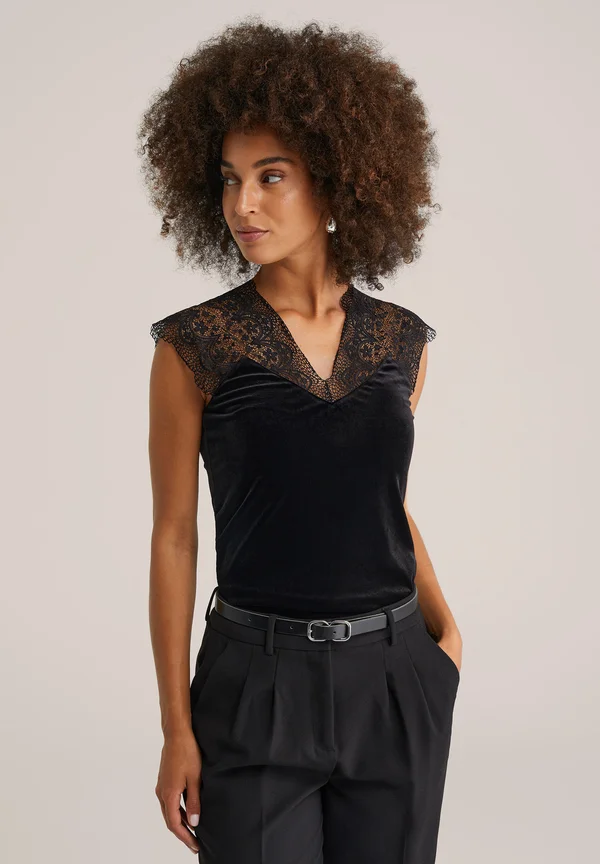 Print T-shirt - black