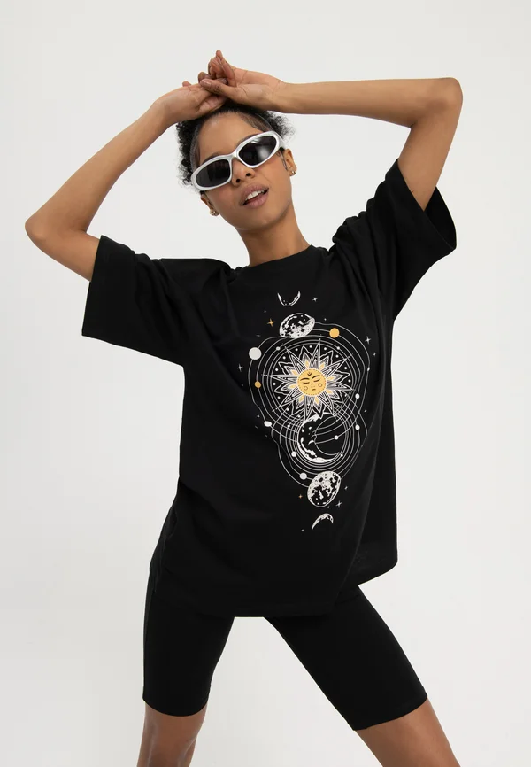 Print T-shirt - black