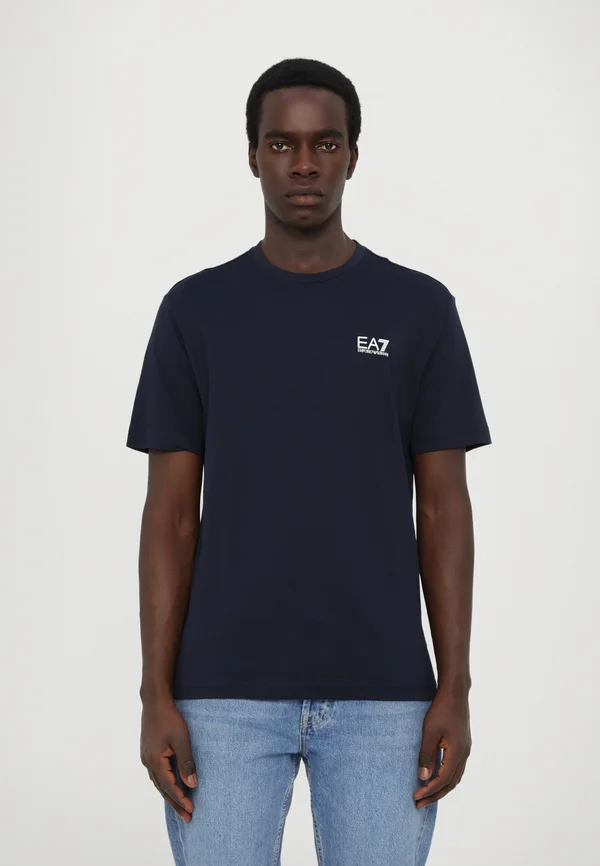 Print T-shirt - blue/white