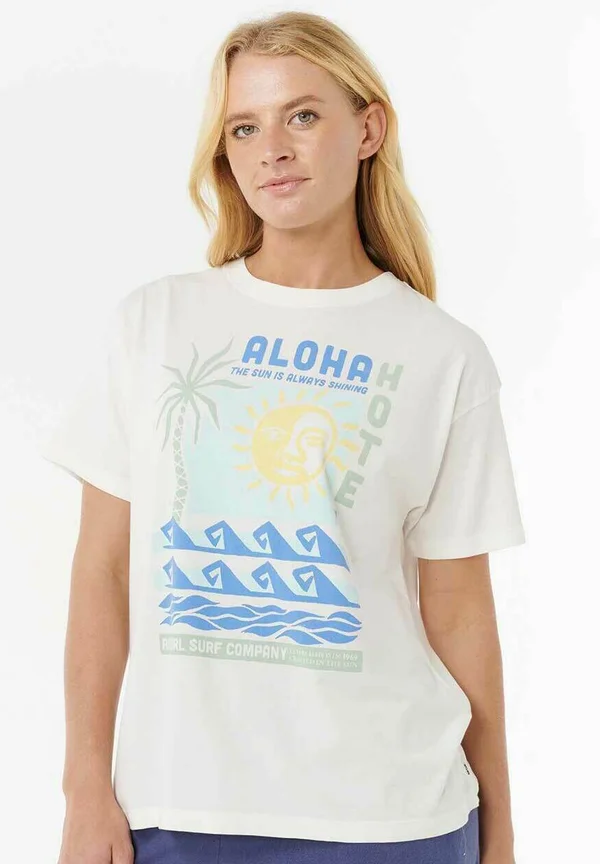 Print T-shirt - bone