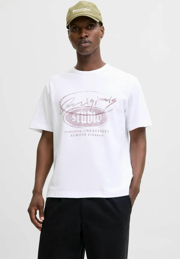 Print T-shirt - bright white