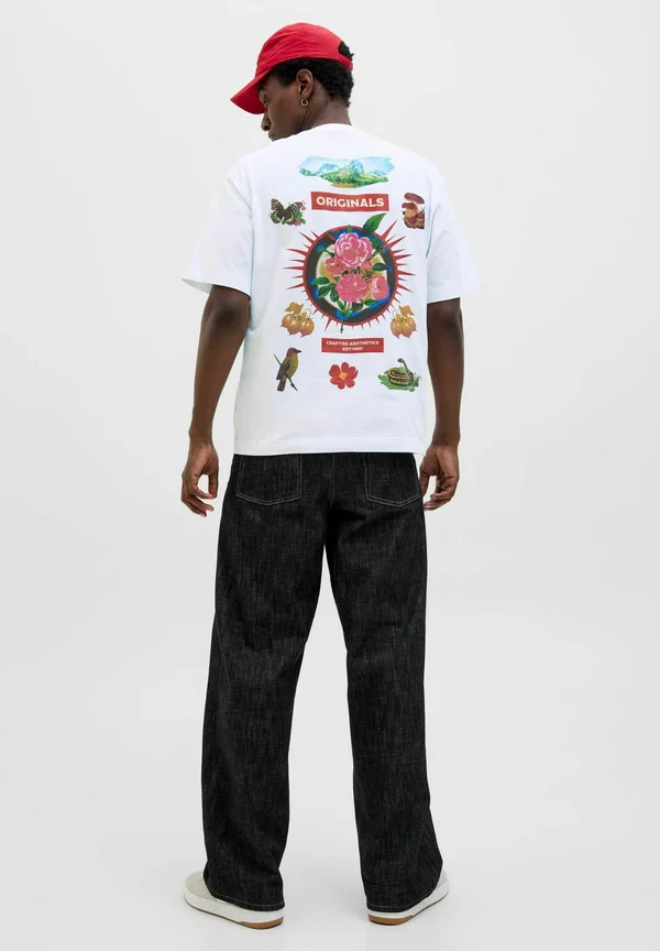 Print T-shirt - bright white