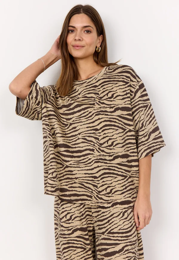 Print T-shirt - c hot fudge combi